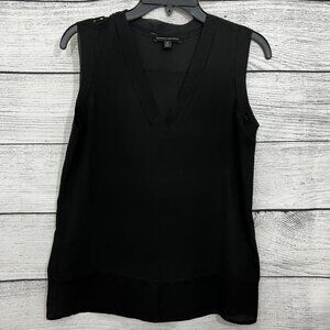 Banana Republic Black Sleeveless V-Neck Blouse, Size XS